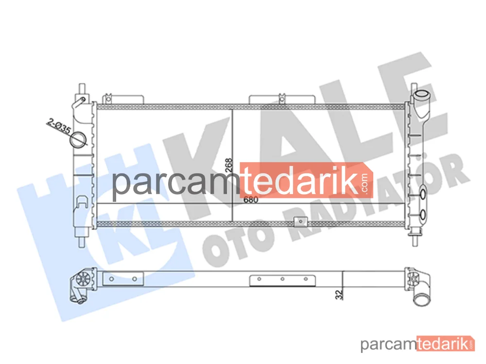 357015 | Su Radyatörü — Opel Tigra, Opel Combo, Opel Corsa B