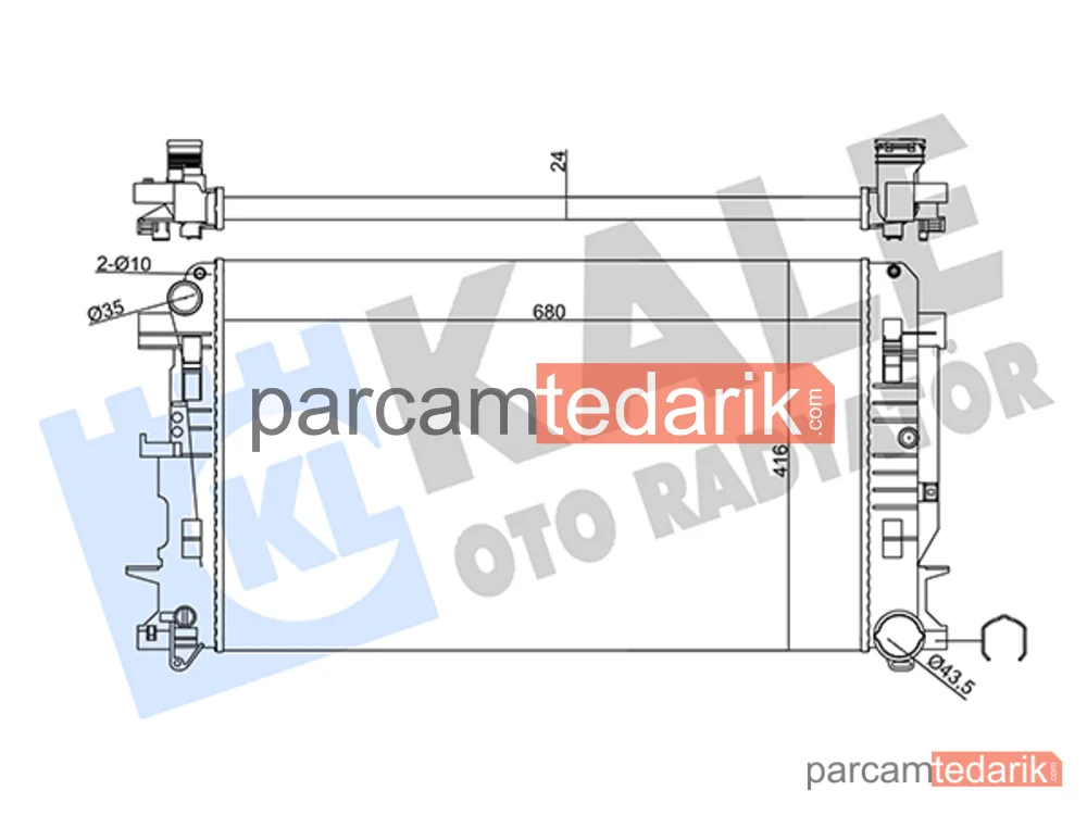 357035 | Su Radyatörü — Mercedes-Benz Sprinter 3,5-t, Mercedes-Benz Sprinter 5-t