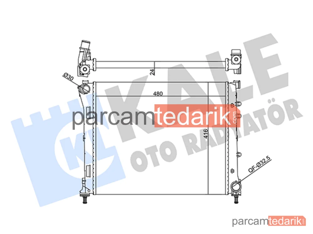 357060 | Su Radyatörü — Fiat 500, Fiat Panda, Fiat 500 C