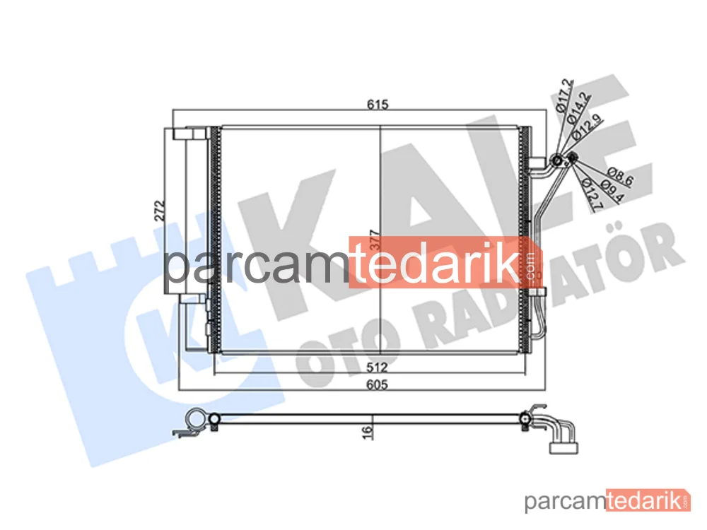 357790 | Klima Kondenseri — Hyundai i20 I