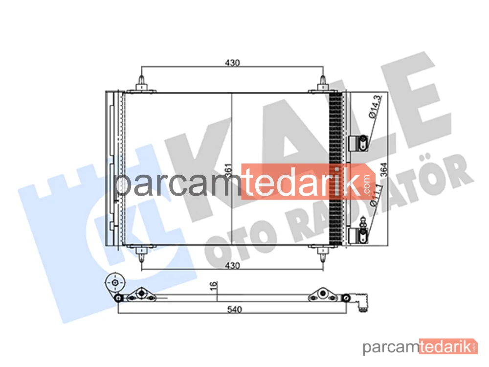 357815 | Klima Kondenseri — Peugeot 307 Break, Peugeot 307 SW, Citroen C4 I