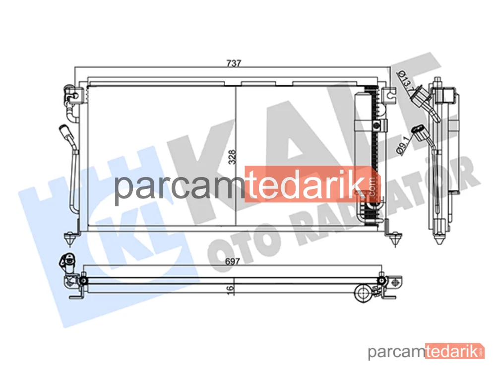 357840 | Klima Kondenseri — Mitsubishi Lancer VII, Mitsubishi Lancer VI