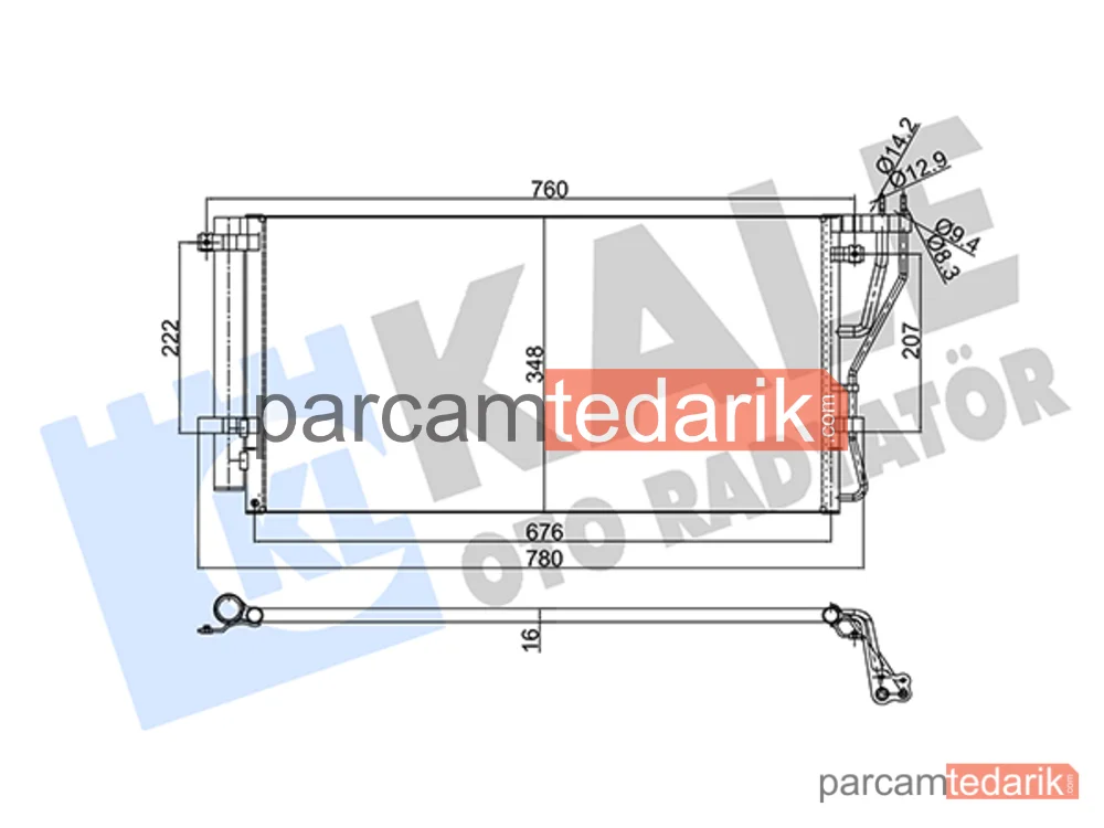 357870 | Klima Kondenseri — Kia Carens III MPV