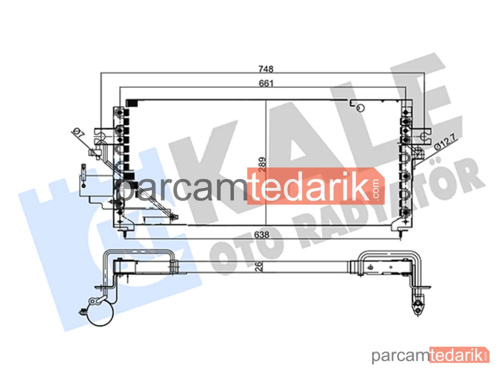 357920 | Klima Kondenseri — Nissan Sunny III, Nissan Sunny III Traveller