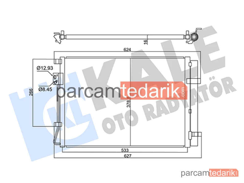 358030 | Klima Kondenseri — Kia Rio IV, Kia Stonic