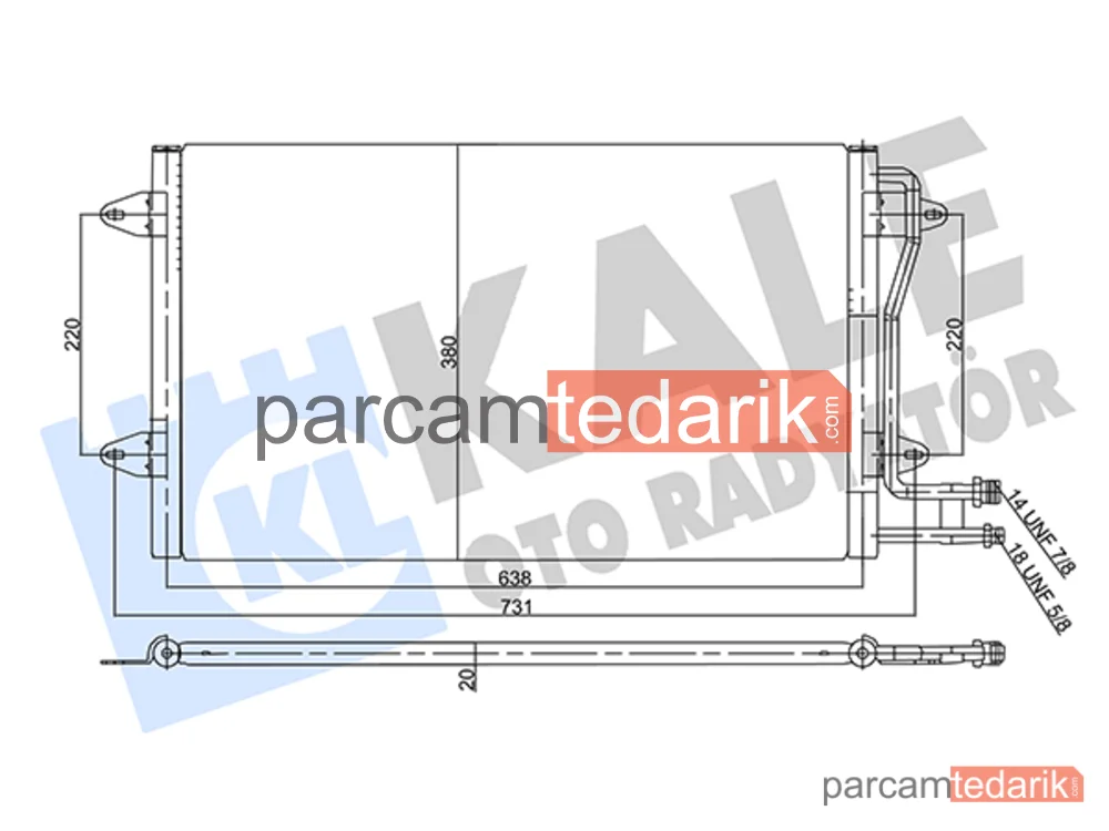 358050 | Klima Kondenseri — VW LT 28-46 II, VW LT 28-35 II
