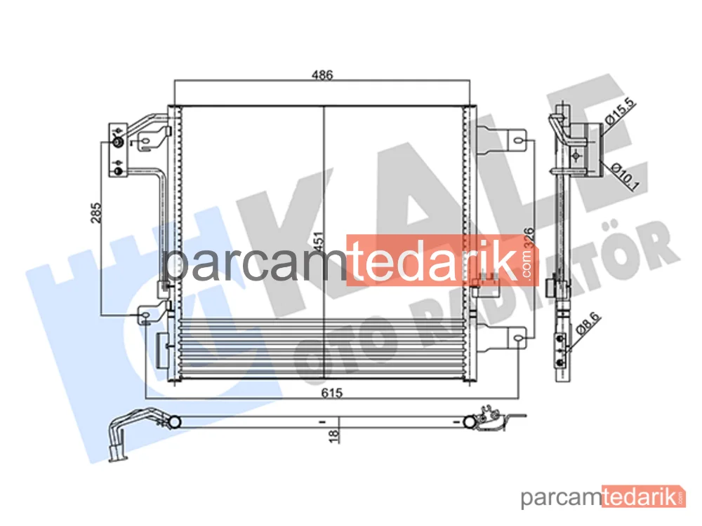 358055 | Klima Kondenseri — Jeep Wrangler III