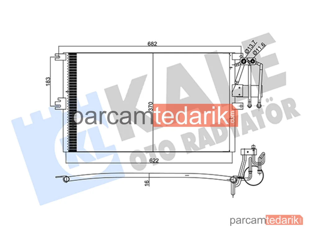 358205 | Klima Kondenseri — Opel Vectra B