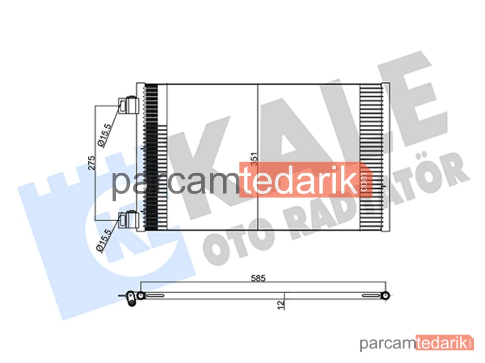 Klima Kondenseri — Renault Kangoo Express, Renault Kangoo / Grand Kangoo II - 358220