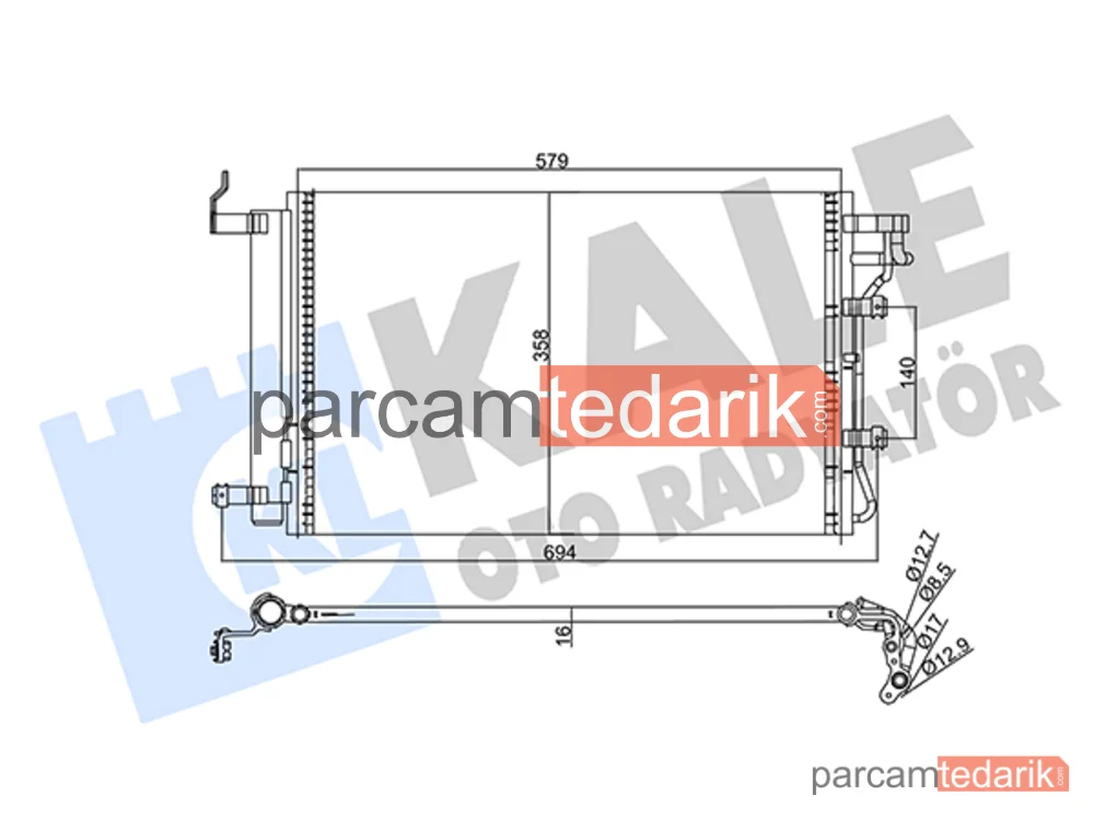 358245 | Klima Kondenseri — Kia Cerato I