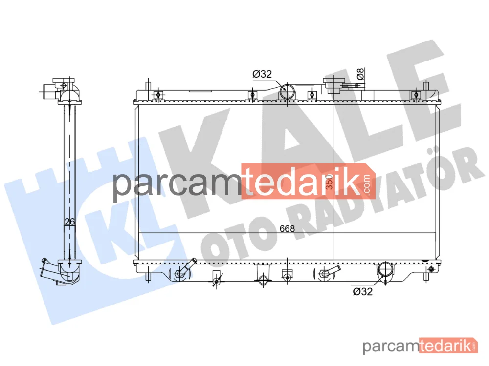 358550 | Su Radyatörü — Honda Accord V, Honda Accord IV, Rover 600 I