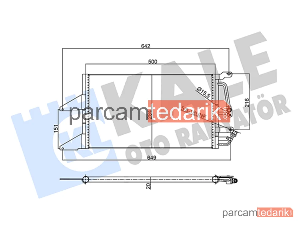 358720 | Klima Kondenseri — Fiat Punto Cabrio, Lancia Y, Fiat Punto