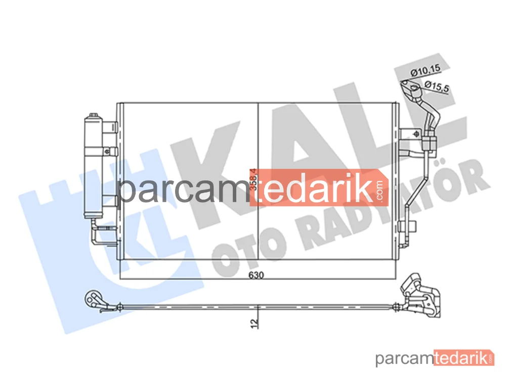 358745 | Klima Kondenseri — Nissan Leaf, Nissan NV200 / Evalia, Nissan NV200