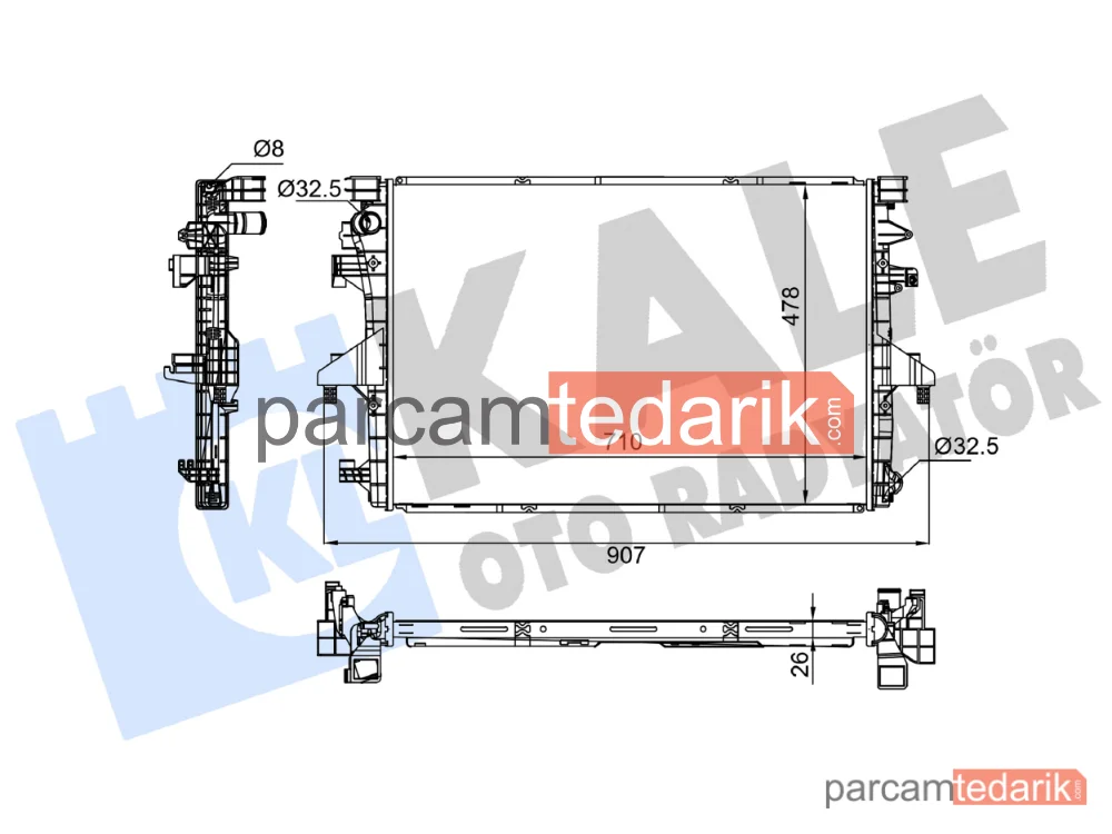 358925 | Su Radyatörü — VW Transporter T5, VW Multivan T5