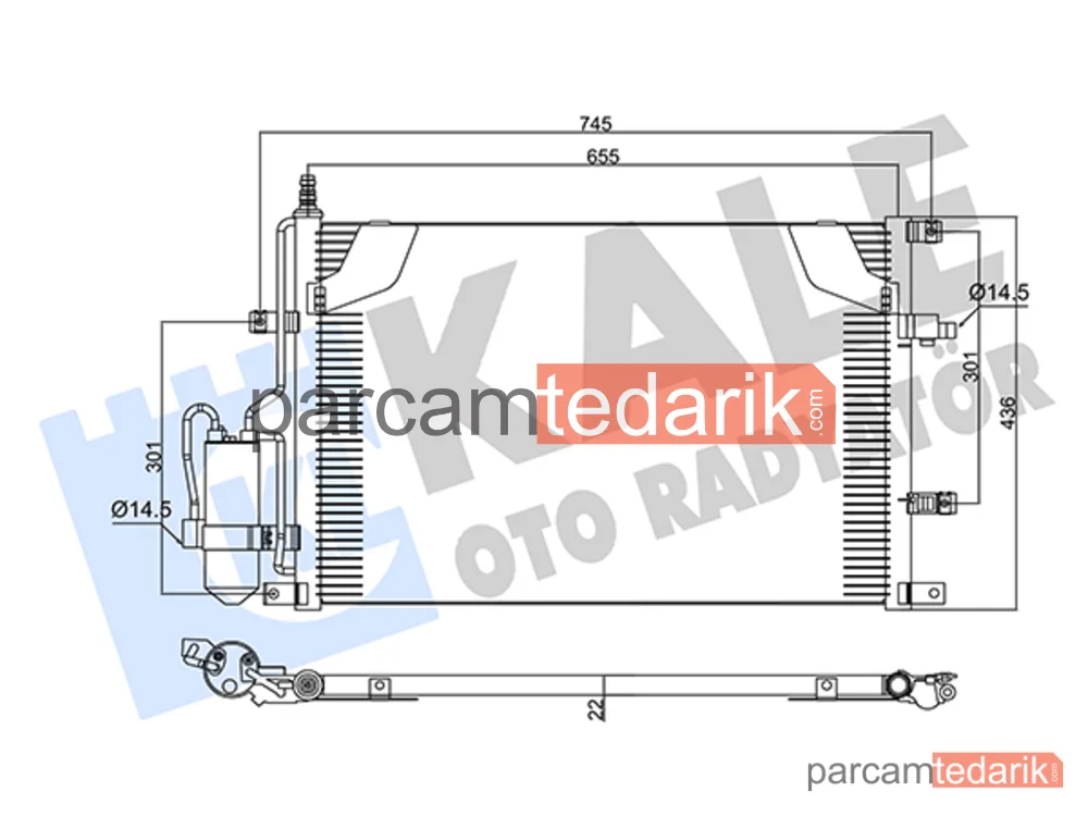 360345 | Klima Kondenseri — Volvo S80 I, Volvo V70 II, Volvo S60 I