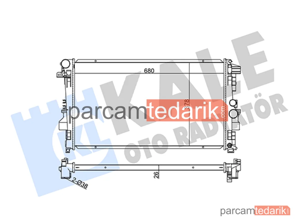 360900 | Su Radyatörü — Mercedes-Benz Vito, Mercedes-Benz Vito / Mixto, Mercedes-Benz Viano