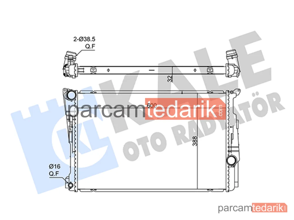 361715 | Su Radyatörü — BMW X3, BMW X4