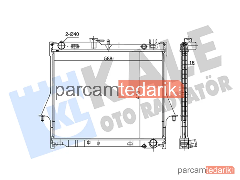 362720 | Su Radyatörü — Isuzu D-Max I