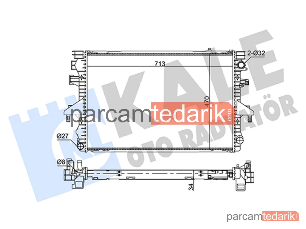 363090 | Su Radyatörü — VW Transporter T5, VW Multivan T5