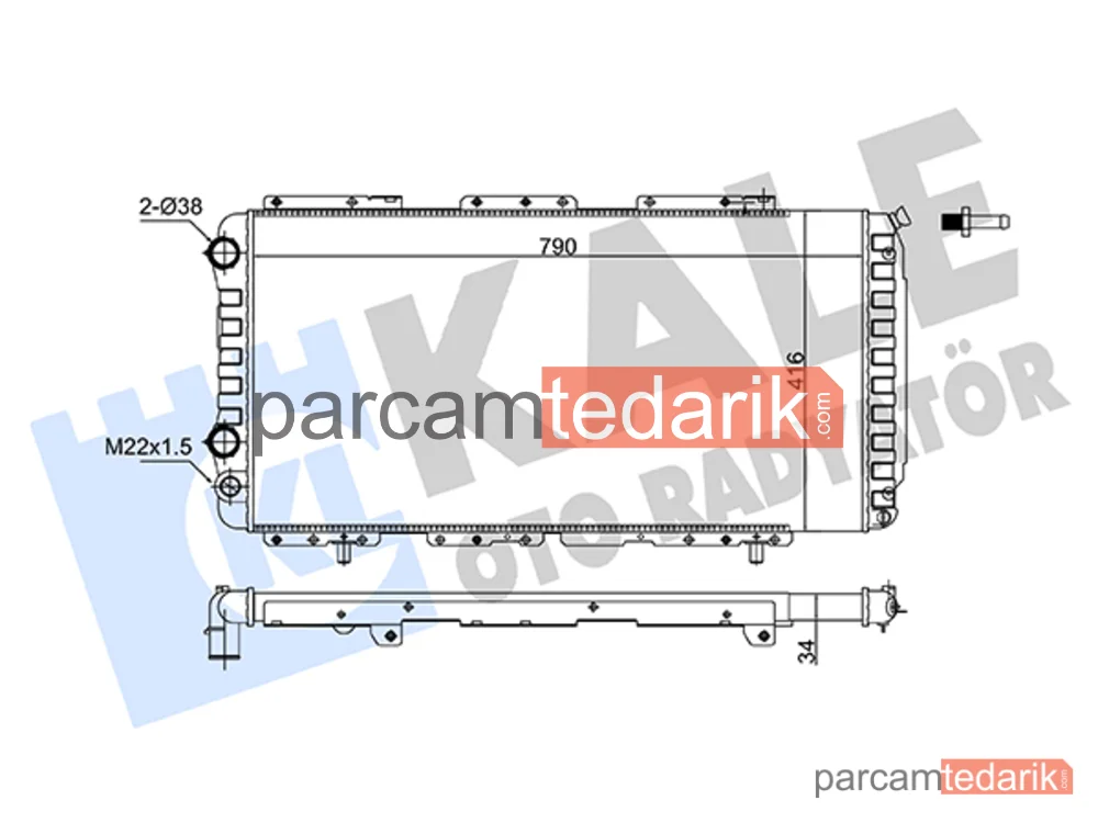 363140 | Su Radyatörü — Fiat Ducato, Peugeot Boxer, Citroen Jumper I