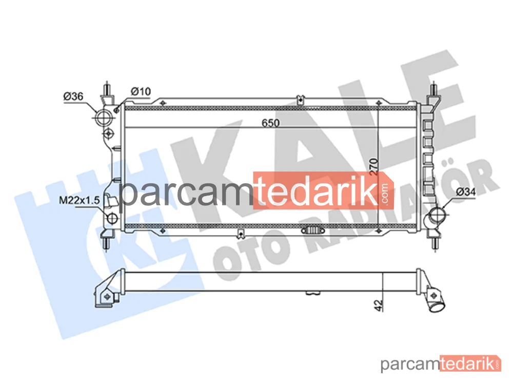 363150 | Su Radyatörü — Opel Combo, Opel Corsa B