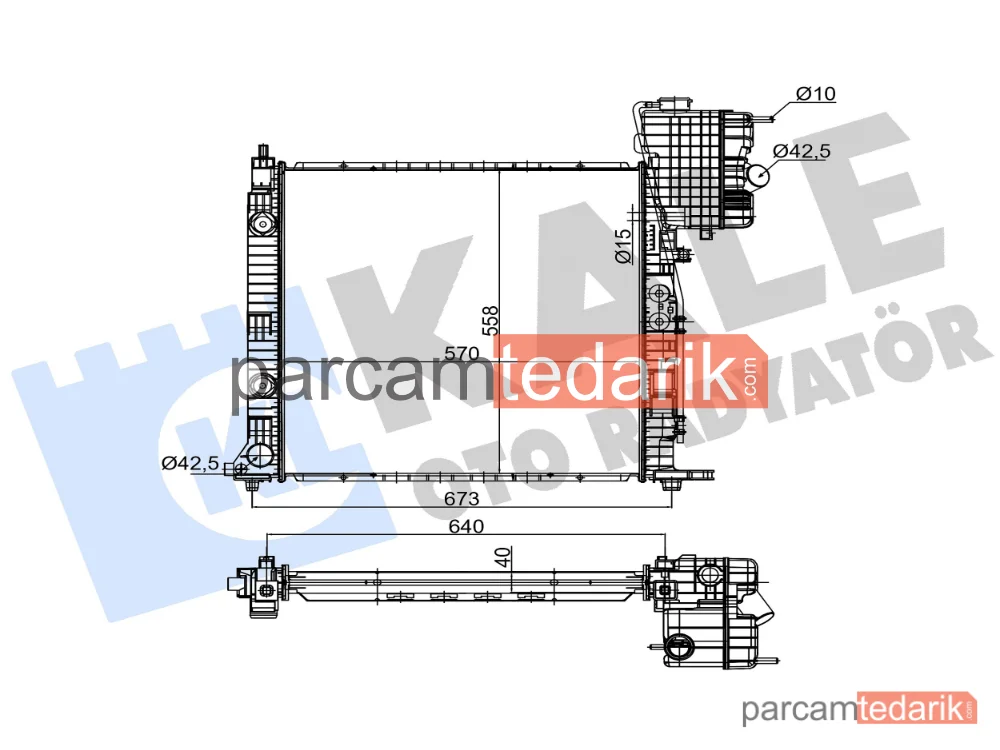 363605 | Su Radyatörü — Mercedes-Benz Vito, Mercedes-Benz V-Serisi
