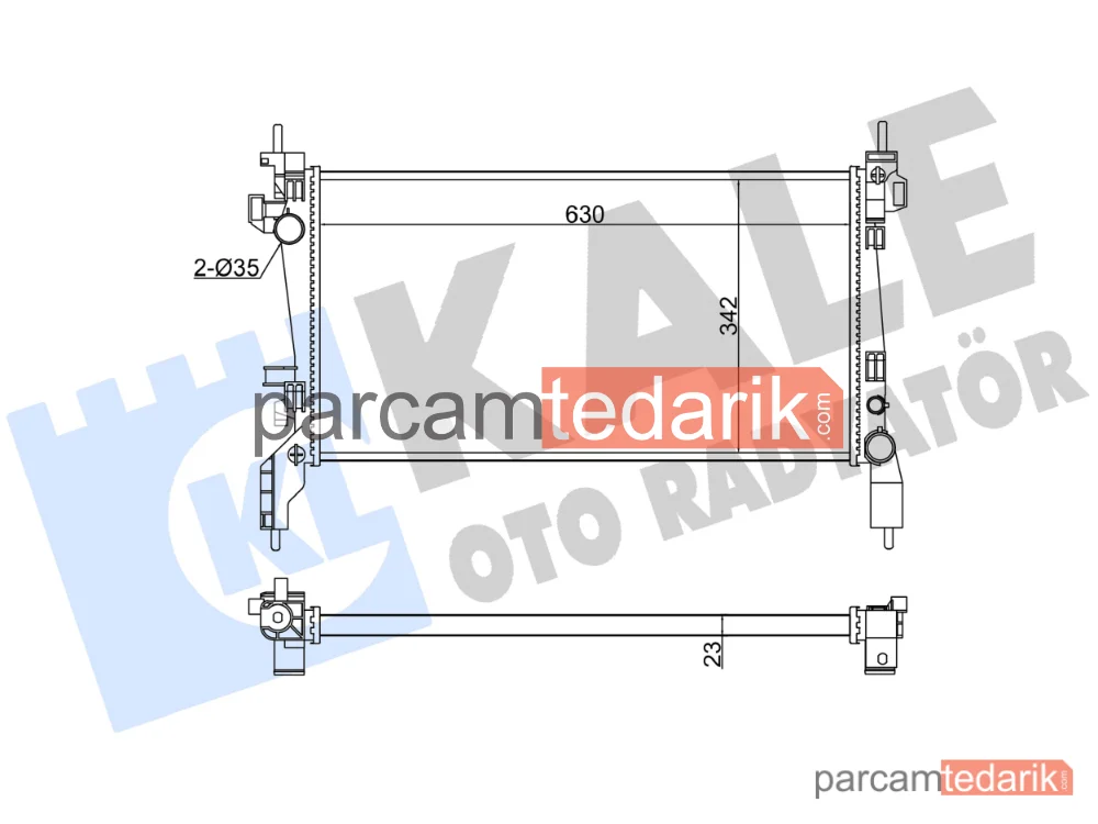 363650 | Su Radyatörü — Fiat Fiorino, Fiat Qubo, Fiat Fiorino MPV