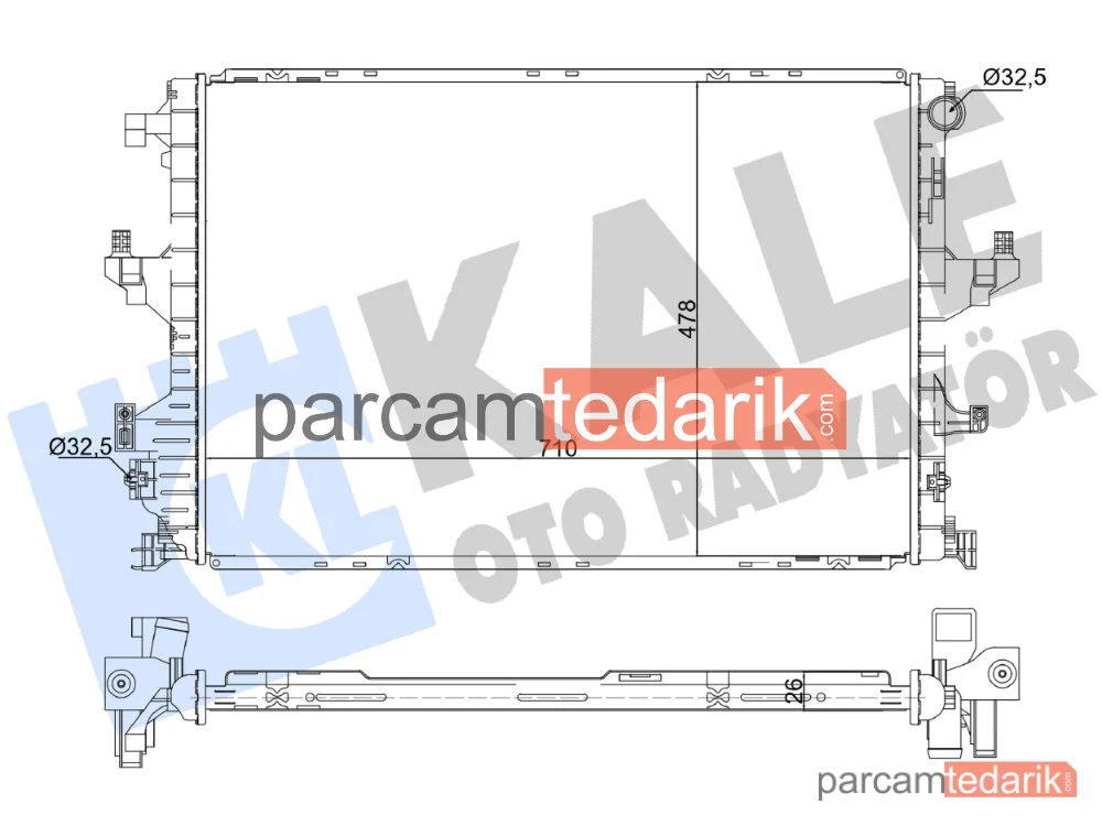 363685 | Su Radyatörü — VW Transporter T6 / Caravelle T6, VW Transporter T6, VW Multivan T6