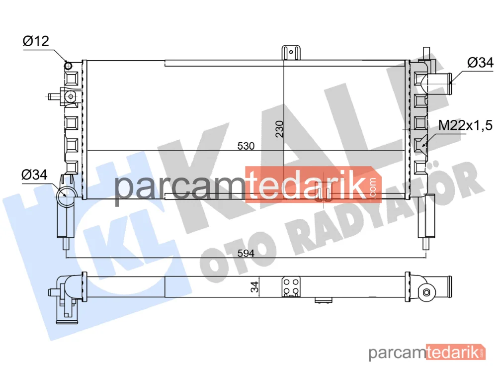 363825 | Su Radyatörü — Opel Corsa A, Opel Corsa A TR