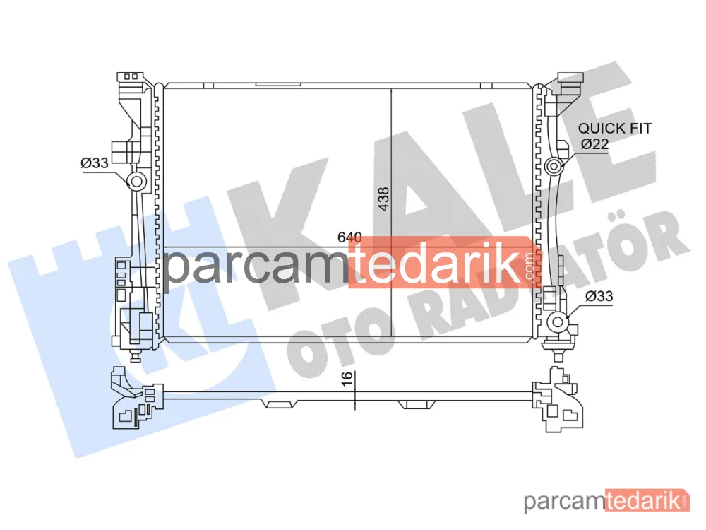 363850 | Su Radyatörü — Mercedes-Benz B-Serisi, Mercedes-Benz CLA Coupe, Mercedes-Benz A-Serisi
