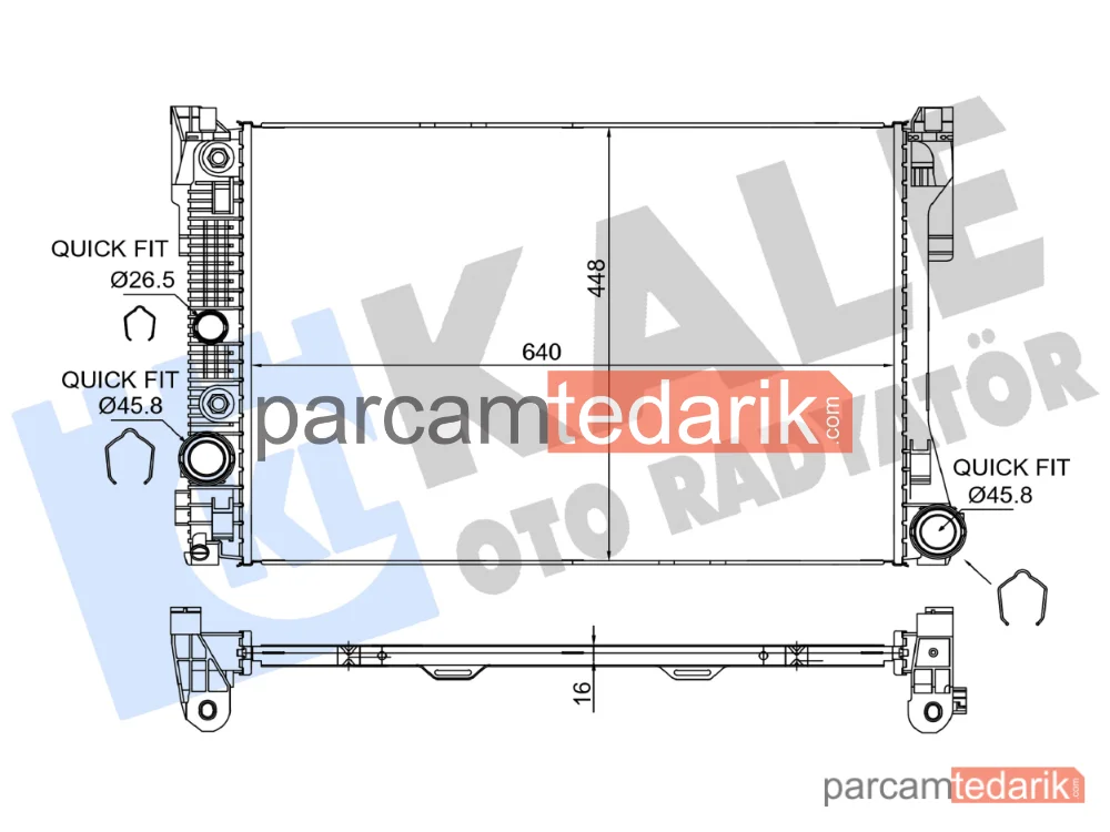 364260 | Su Radyatörü — Mercedes-Benz C-Serisi, Mercedes-Benz C-Serisi T-Model