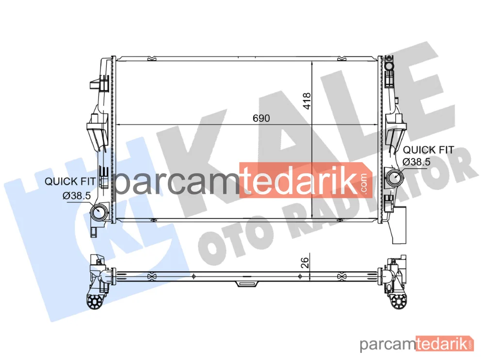 364295 | Su Radyatörü — Mercedes-Benz Vito Mixto, Mercedes-Benz Vito, Mercedes-Benz Vito Tourer
