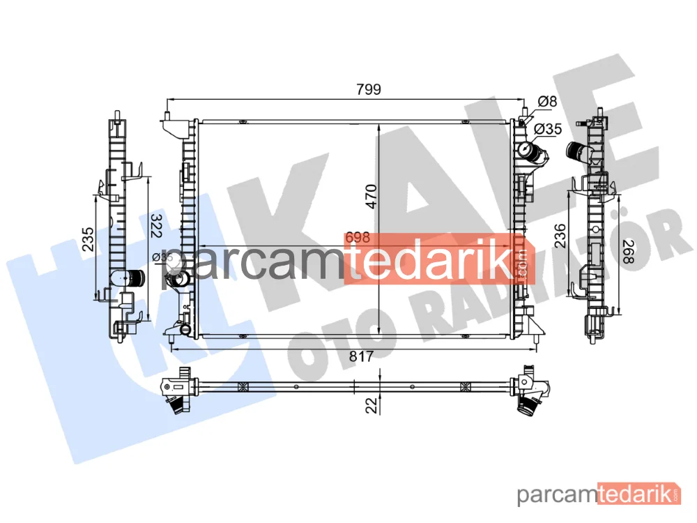 Su Radyatörü — Nissan Qashqai II, Renault Kadjar - 364380
