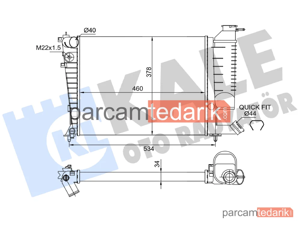 364435 | Su Radyatörü — Citroen Xsara, Citroen Xsara Break, Citroen Xsara Coupe
