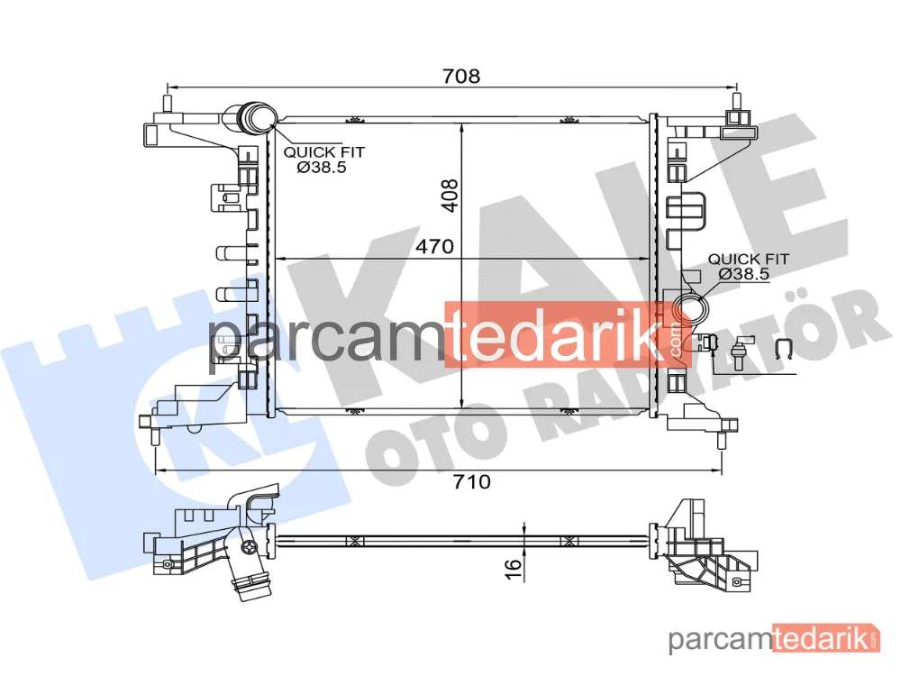 364470 | Su Radyatörü — Nissan NV400, Opel Meriva B MPV