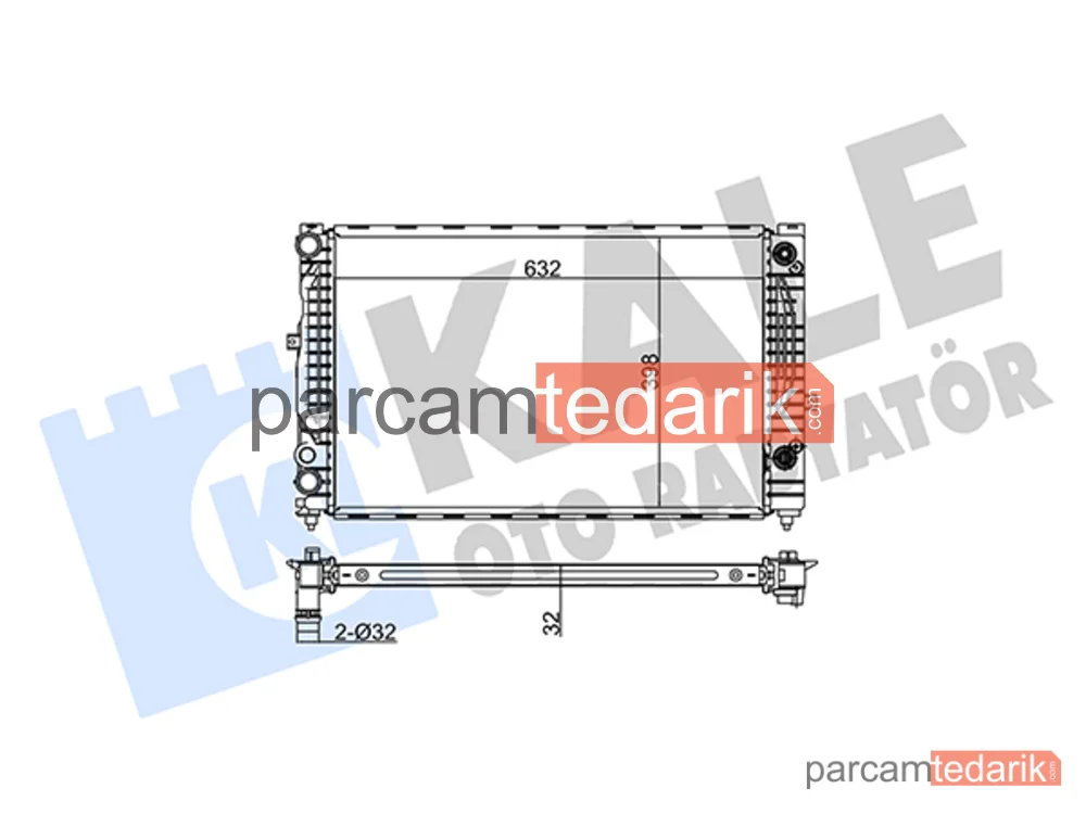 368000 | Su Radyatörü — VW Passat B5, Audi A4 B5, VW Passat B5.5