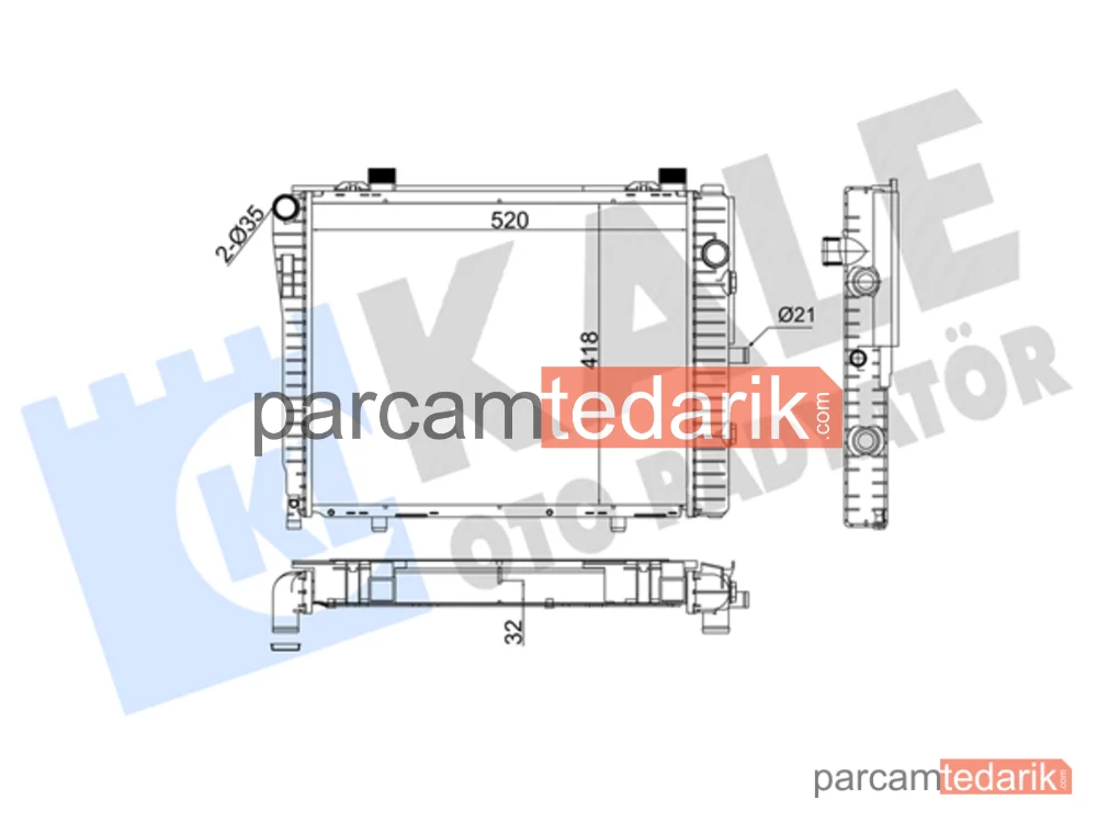 370300 | Su Radyatörü — Mercedes-Benz C-Serisi, Mercedes-Benz C-Serisi T-Model