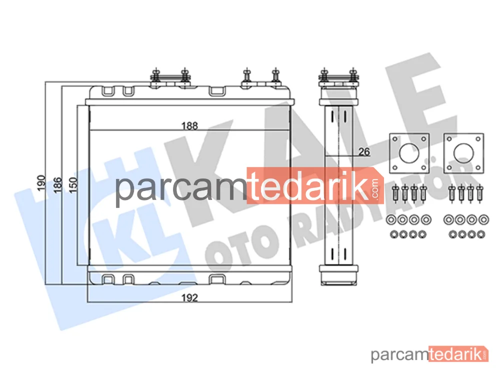 370580 | Kalorifer Radyatörü — Nissan Almera I, Subaru Legacy I, Nissan Maxima III