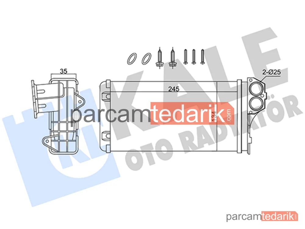 370620 | Kalorifer Radyatörü — Peugeot 206 SW, Peugeot 206, Peugeot 206+