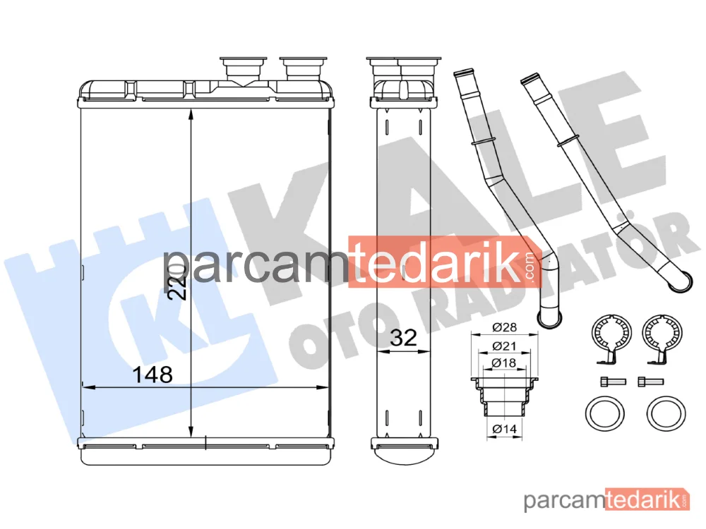 370675 | Kalorifer Radyatörü — BMW 5, BMW 5 Touring, BMW 7