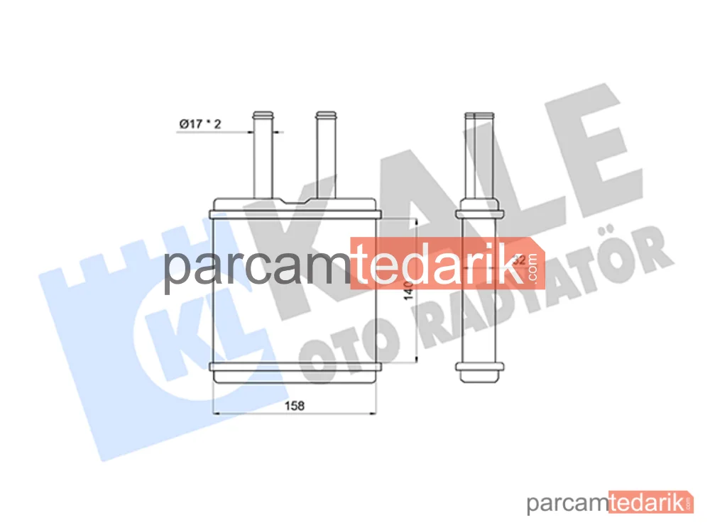 370685 | Kalorifer Radyatörü — Kia Pride