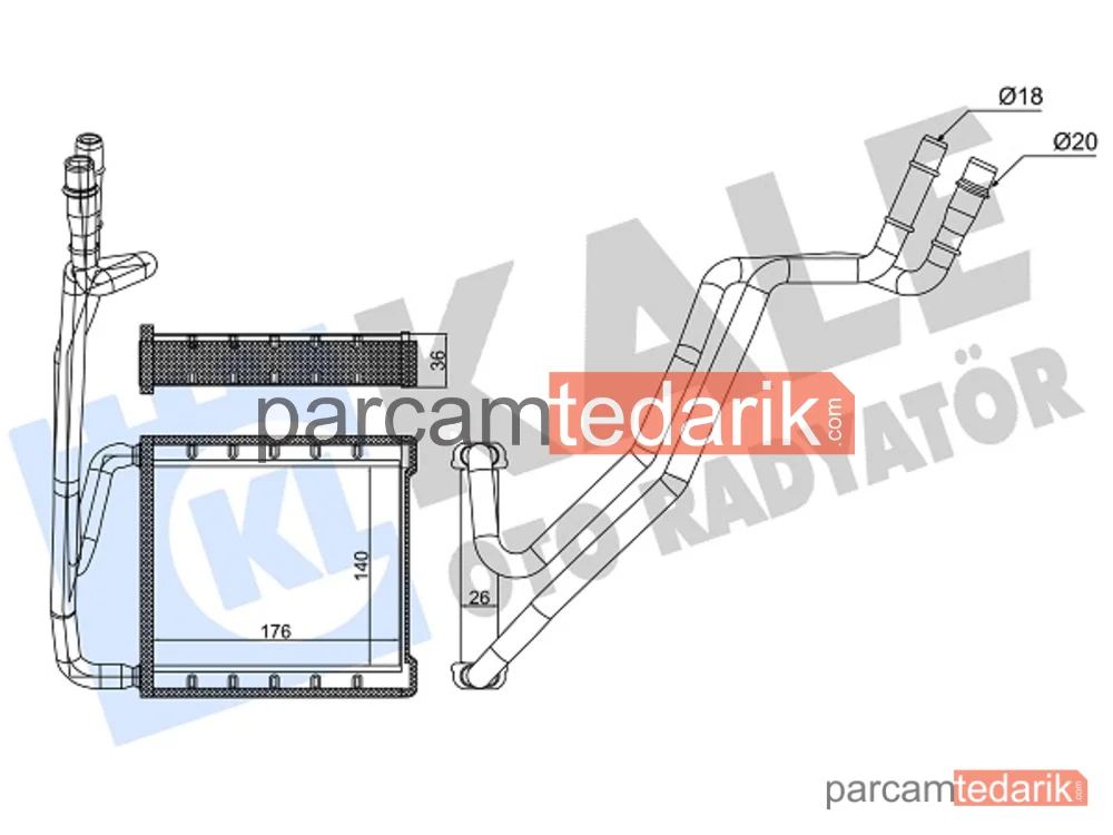 370735 | Kalorifer Radyatörü — Ford Ecosport, Ford B-Max, Ford KA+ III