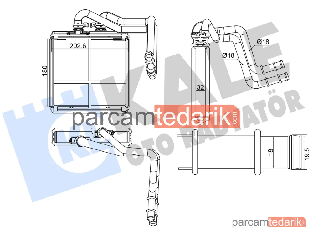 370780 | Kalorifer Radyatörü — Mercedes-Benz E-Serisi, Mercedes-Benz C-Serisi