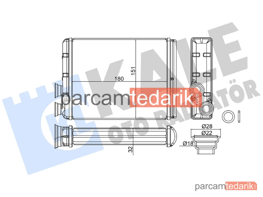 370795 | Kalorifer Radyatörü — Peugeot 308 II, Peugeot 308 SW II