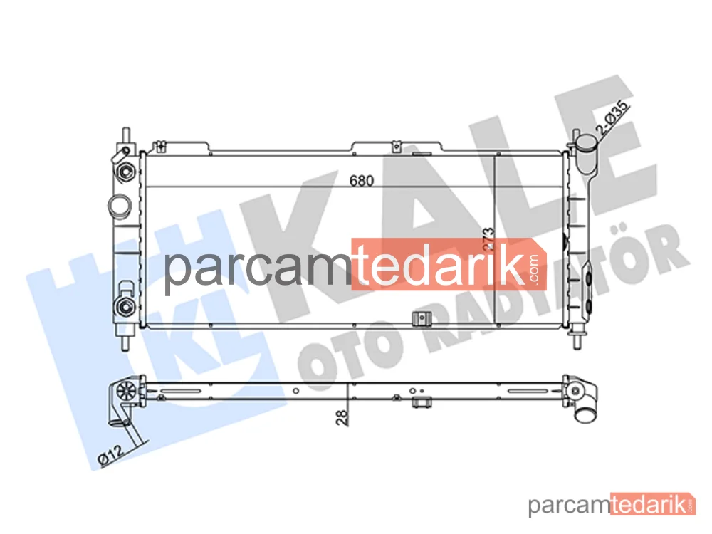 371400 | Su Radyatörü — Opel Tigra, Opel Combo, Opel Corsa B