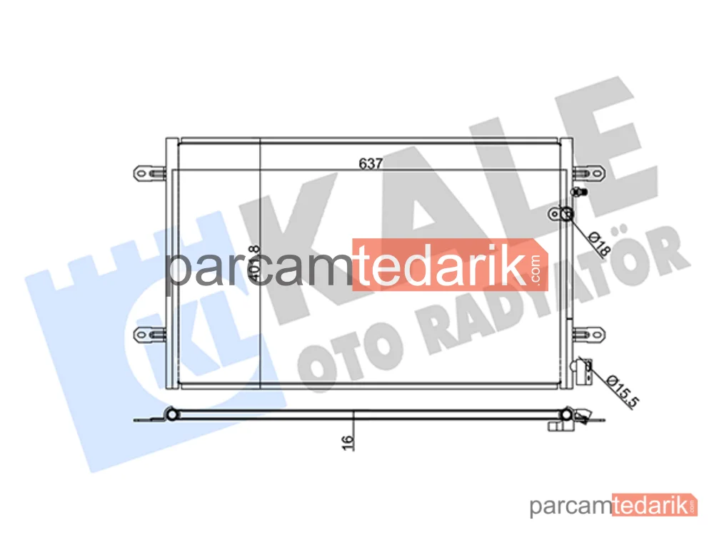 375300 | Klima Kondenseri — Audi A6 C6