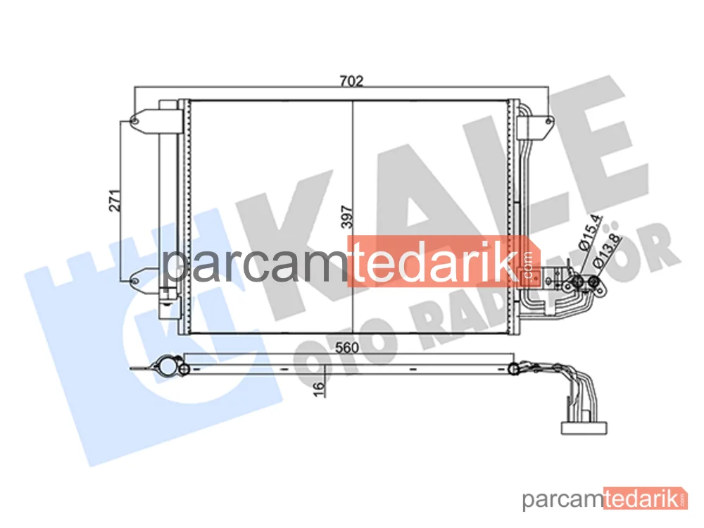 375400 | Klima Kondenseri — VW Golf V, VW Golf VI, VW Caddy IV