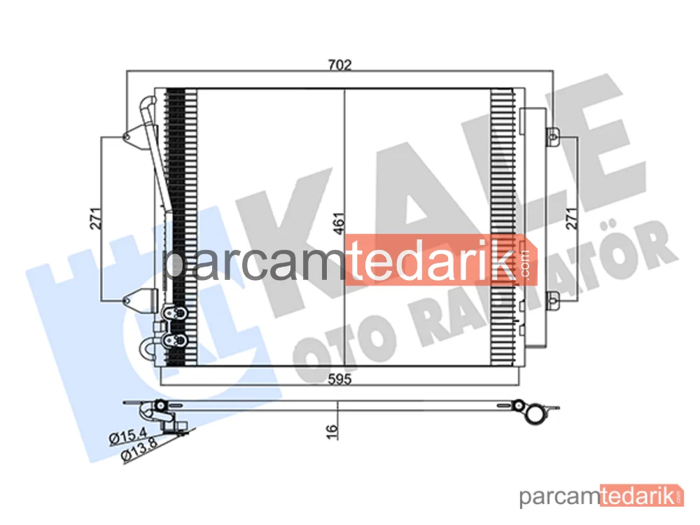376100 | Klima Kondenseri — VW CC B7, VW Passat B7, VW Passat B7 Variant
