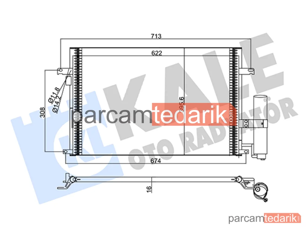 377100 | Klima Kondenseri — Chevrolet Lacetti, Chevrolet Nubira, Daewoo Lacetti
