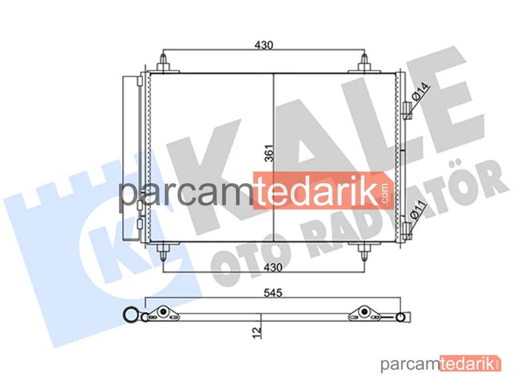 377900 | Klima Kondenseri — Peugeot 307 Break, Citroen C4 Grand Picasso I, Citroen C4 I